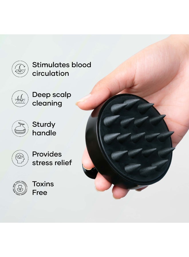 Cureskin Head Massager with Medical-Grade Silicone Bristles | Hair Massager for Hair Growth | Scalp Massager Shampoo Hair Brush, Exfoliating, Oil Massage, Anti-Dandruff - Image 3